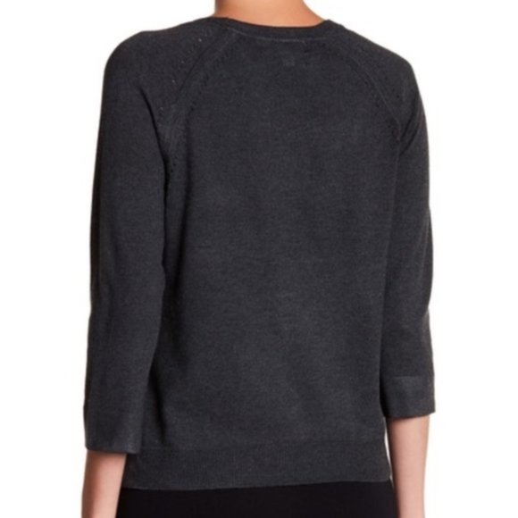 Philosophy Dark Gray Quarter Sleeve Sweater - Picture 2 of 8